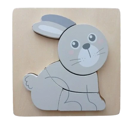 Drevené puzzle - Zajačik