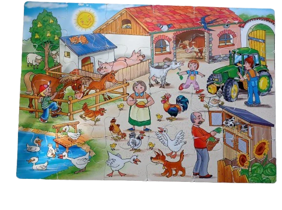 Puzzle veľké - farma, 24 dielov