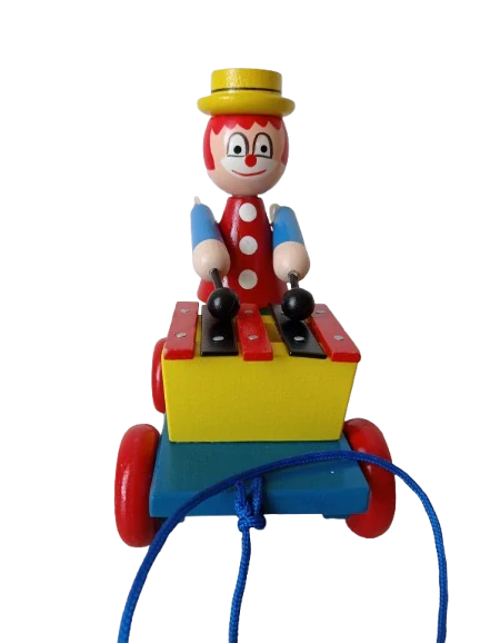Ťahací klaun so xylofónom