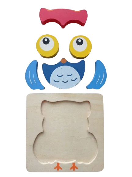 Drevené puzzle - Sova