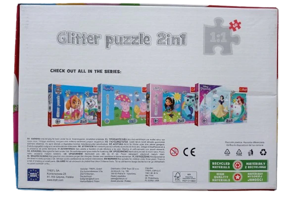 Puzzle 2 v 1, 2x 60 dielikov (Prasiatko Peppa)