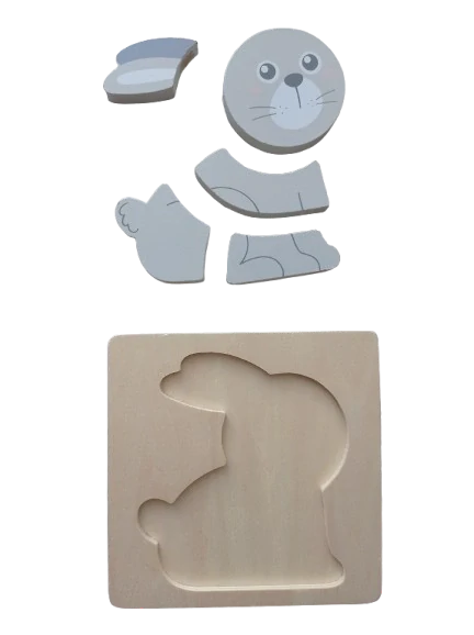 Drevené puzzle - Zajačik