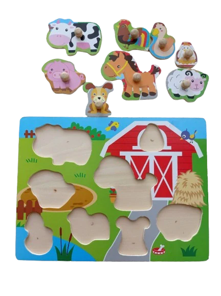 Drevené puzzle - Farma