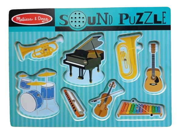 Drevené puzzle so zvukmi - Hudobné nástroje