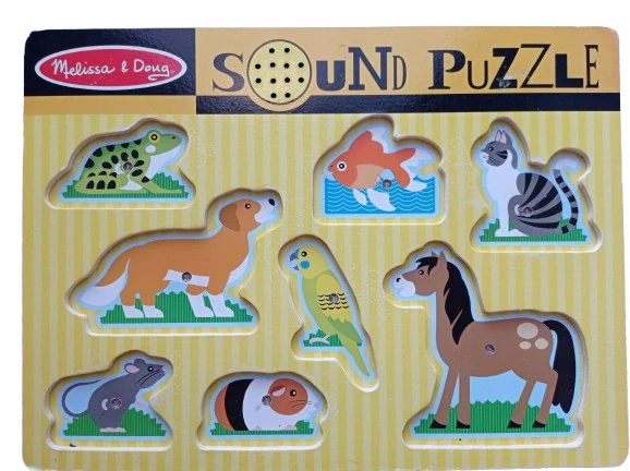 Drevené puzzle so zvukmi -Zvieratká