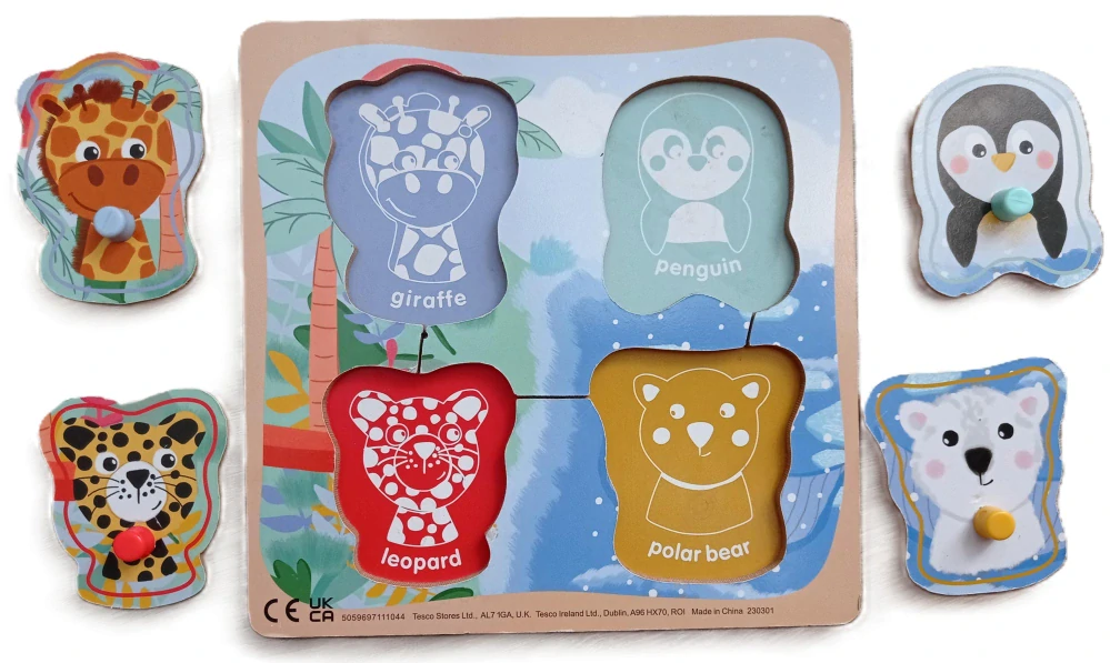 Drevené puzzle - zvieratá (vkladačka)