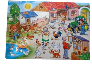 Puzzle veľké - farma, 24 dielov