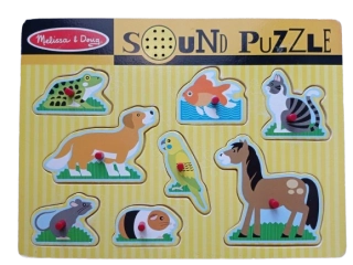 Drevené puzzle so zvukmi -Zvieratká