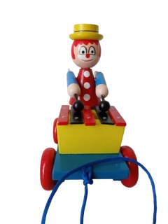 Ťahací klaun so xylofónom