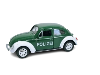 kovový resorak Volkswagen Beetle 1:34 -39 WELLY nemecká POLÍCIA 