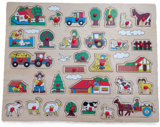 Drevené puzzle - farma MAXI (vkladačka)